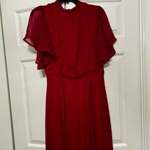 SHEIN Red Knee Length Dress